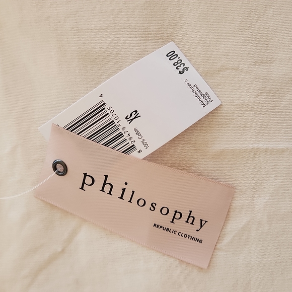 NWT PHILOSOPHY COTTON TEE - Picture 2 of 10